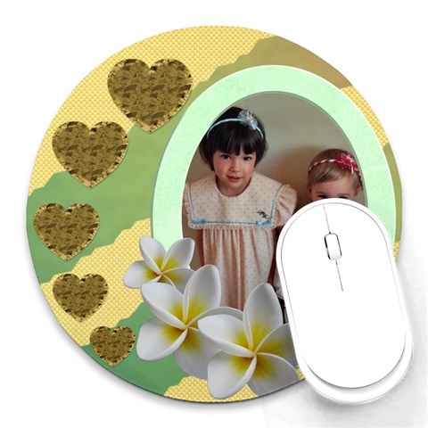 Hearts And Flowers Mouse Pad By Deborah Front