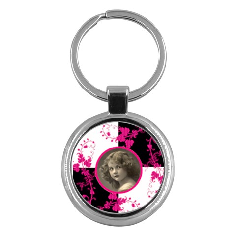 Pinkadink Round Keyring By Catvinnat Front