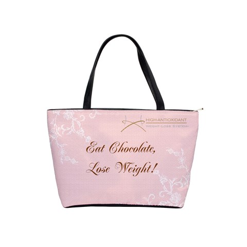 Healthy Chocolate Lge Pink Bag By Lynette Henk Front