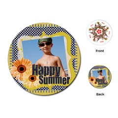 happy summer - Playing Cards Single Design (Round)