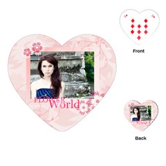 flower world - Playing Cards Single Design (Heart)
