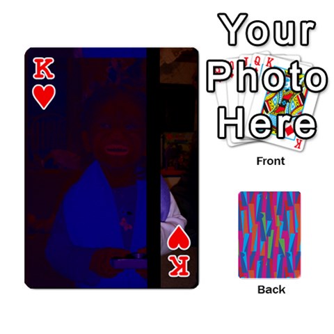 King Photo Playing Cards By Lou Fazio Front - HeartK