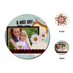 a nice day - Playing Cards Single Design (Round)