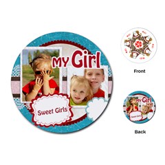 my girl - Playing Cards Single Design (Round)