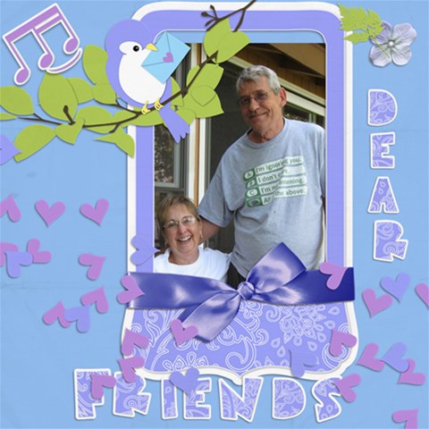 Friends J By Marilyn Holtien 8 x8  Scrapbook Page - 1