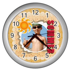 summer - Wall Clock (Silver)