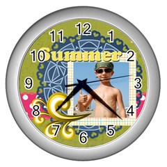 summer - Wall Clock (Silver)