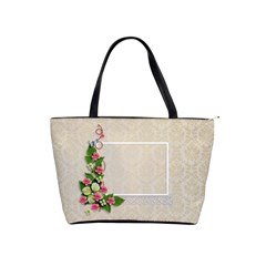Shoulder Handbag - Lace and Flowers - Classic Shoulder Handbag