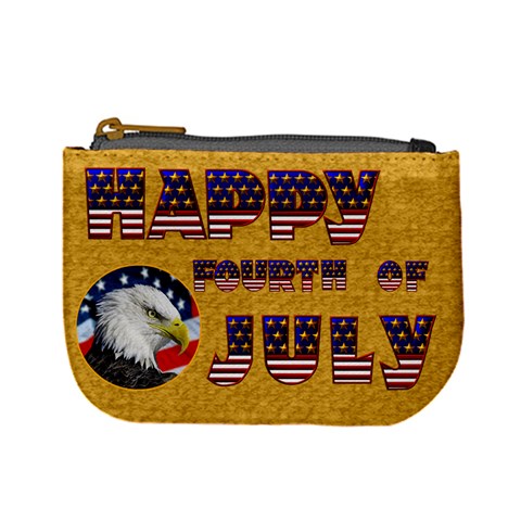 Happy 4th Of July Mini Coin Purse By Catvinnat Front