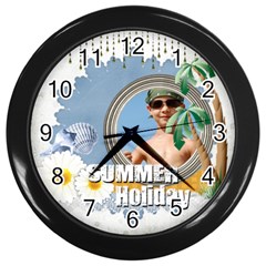 summer - Wall Clock (Black)