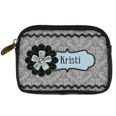 Flower Digital Camera Leather Case By Klh Front