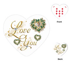 Love You Heart Playing Cards - Playing Cards Single Design (Heart)