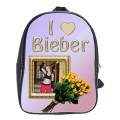 I Love Bieber (large) School Bag