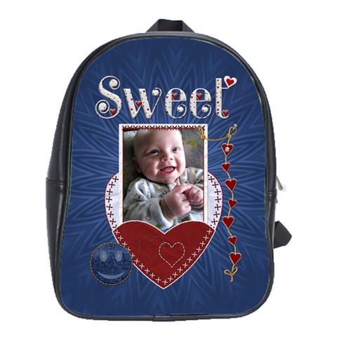 Sweet Large School Bag By Lil Front