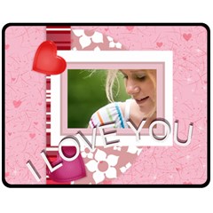 I love you (4 styles) - Fleece Blanket (Medium)