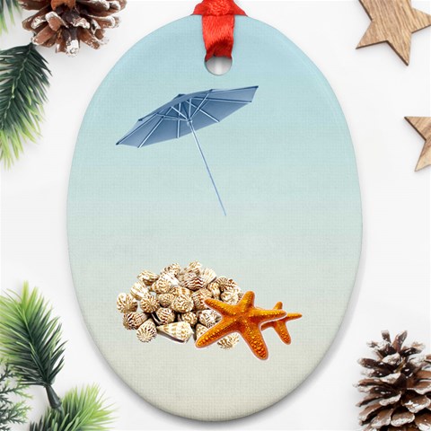 Summer Fun Ornament (oval) By Elena Petrova Front