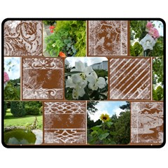 In My Garden Coffee Break Medium Fleece Blanket (4 styles) - Fleece Blanket (Medium)