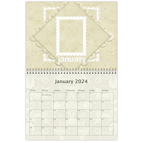 Damask Wedding 2025 Calendar  By Catvinnat Jan 2025