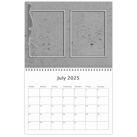 Simple Silver 2025 Calendar By Catvinnat Jul 2025