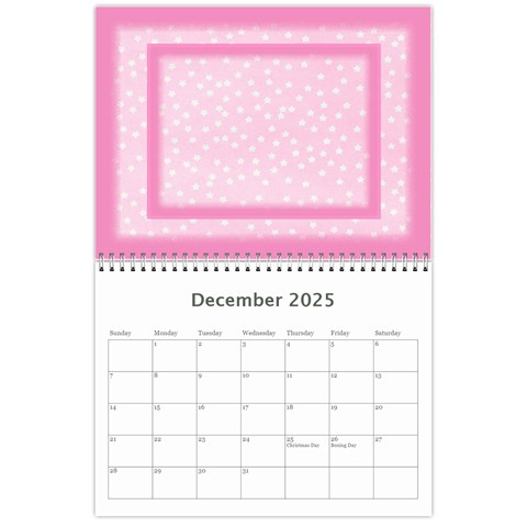 Pretty In Pink 2025 (any Year) Calendar By Deborah Dec 2025