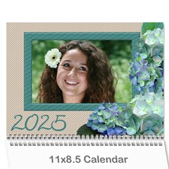 Hydrangea delight 2024 (Any year) Calendar - Wall Calendar 11  x 8.5  (12-Months)