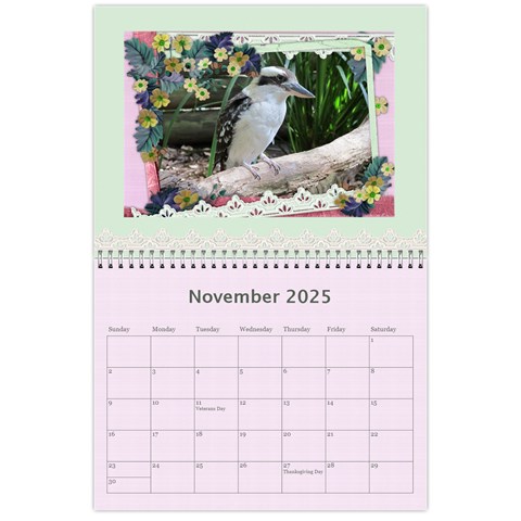 Framed With Flowers 2025 (any Year) Calendar By Deborah Nov 2025