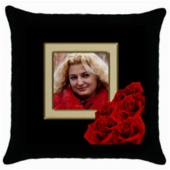 The Love of Red Roses - Throw Pillow Case (Black)