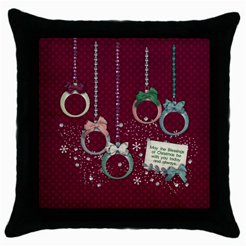 Christmas Ornaments, Pillow, 1 Side By Mikki Front