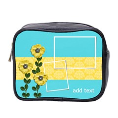 Mini Toiletries Bag (two Sides) - Yellow Flowers