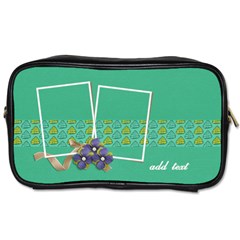 Toiletries Bag (Two Sides)- Violet Flowers