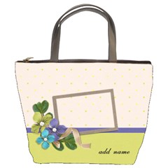 Bucket Bag - Green and Violet Theme