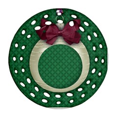 Christmas ornament, filagree, 2 sides - Round Filigree Ornament (Two Sides)