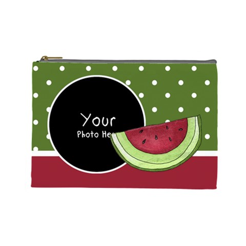 Watermelon Cosmetic Bag Large By Lillyskite Front