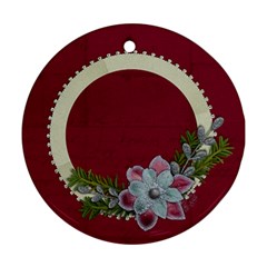 Holiday Wreath/Christmas-Ornament (Round, 1 side) - Ornament (Round)