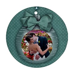 Christmas ornament/blue holiday-Ornament (Round, 1 side) - Ornament (Round)