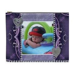 Pretty Purple Hearts XL Cosmetic Bag (7 styles) - Cosmetic Bag (XL)