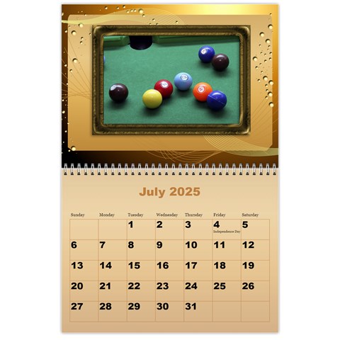 Male Calendar 2025 (large Numbers) By Deborah Jul 2025