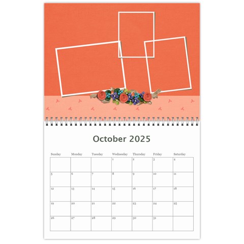 Calendar: Garden Of Flowers By Jennyl Oct 2025