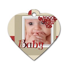 baby red - Dog Tag Heart (One Side)