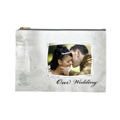 Our Wedding (large) Cosmestic bag - Cosmetic Bag (Large)