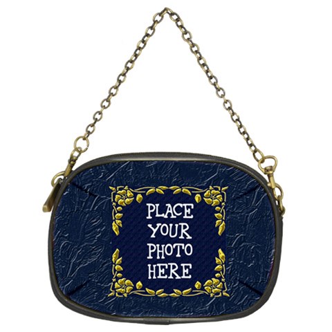 Gold And Blue Chain Purse Two Sided By Chere s Creations Front