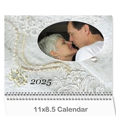 Our Wedding or Anniversary 2025 (any year) calendar - Wall Calendar 11  x 8.5  (12-Months)