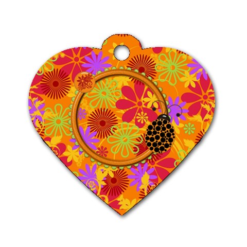 Miss Ladybugs Garden Dog Tag 1 By Lisa Minor Front