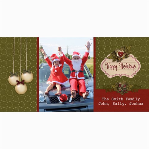 4x8 Photo Card: Happy Holidays By Jennyl 8 x4  Photo Card - 1