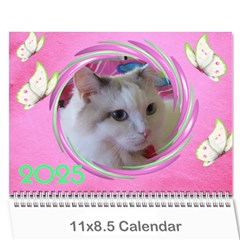 Little butterflies 2025 (any year) Calendar - Wall Calendar 11  x 8.5  (12-Months)