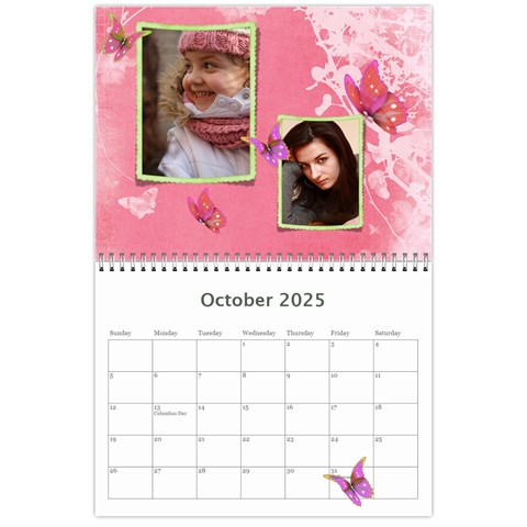 Little Butterflies 2025 (any Year) Calendar By Deborah Oct 2025