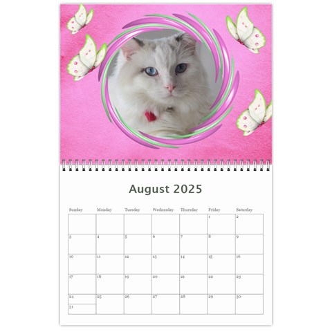 Little Butterflies 2025 (any Year) Calendar By Deborah Aug 2025