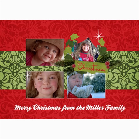 Christmas/holiday 7 x5  Photo Card - 7