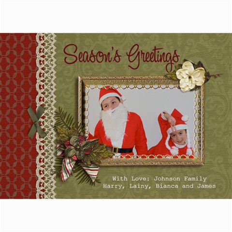 5x7 Photo Card: Season s Greetings By Jennyl 7 x5  Photo Card - 3