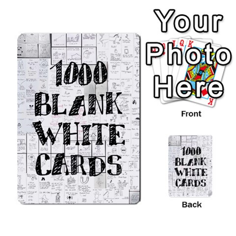 1000 Blank White Cards By Jack Reda Back